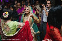 Indian bride dancing pre- wedding celebrations,indian bride fashion,mehndi party