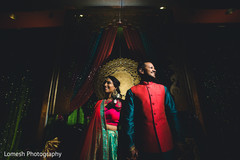 Indian bride and groom's sangeet pre- wedding celebrations,sangeet,indian bride fashion,indian groom outfit