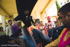 Indian bride and groom ready to leave wedding ceremony Indian bride and groom ready to leave wedding ceremony