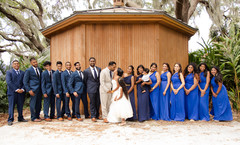 Enchanting Indian wedding party photo. indian groom,indian bride,indian bridesmaids,indian groomsmen