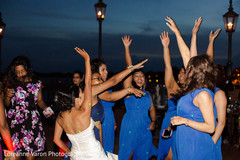 Fun bridal party candid shot. indian wedding reception,indian bridesmaids,bridal party fashion