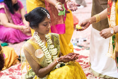 Indian bride participating of haldi ceremony indian bride fashion,pre- wedding celebrations,haldi ritual
