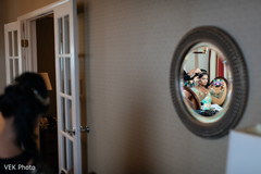 Lovely bride getting her hair and makeup done Lovely bride getting her hair and makeup done
