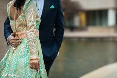 Indian bride and groom's wedding reception clothing Indian bride and groom's wedding reception clothing