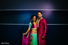 Indian bride and groom on garba ceremony Indian bride and groom on garba ceremony