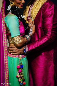 Indian bride and groom's garba ceremony clothing Indian bride and groom's garba ceremony clothing