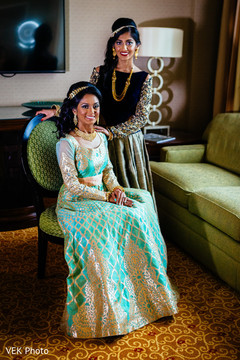 Indian bride with sister portrait indian bride,indian bride reception fashion,bridal jewelry