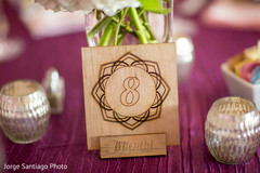 Table numbers at reception Table numbers at reception