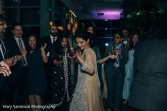 Indian bride dancing with guests indian bride fashion,indian wedding reception,dj and entertainment