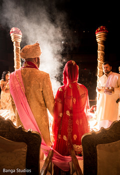 Indian bride and groom celebrating wedding ceremony indian bride fashion,indian groom fashion,indian wedding ceremony