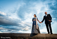 Stunning indian bride and groom indian bride lengha,indian groom suit,outdoor photography