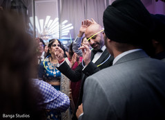 Indian bride and groom dancing at wedding reception party dj and entertainment,indian wedding reception