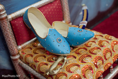 Indian groom's light blue shoes. Indian groom's light blue shoes.