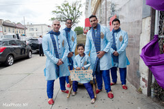 Indian Groomsmen squad in blue outfits. Indian Groomsmen squad in blue outfits.