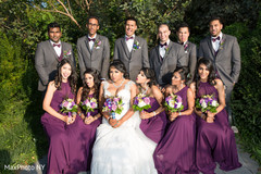 Funny photo with indian bridesmaids and groomsmen indian bridesmaids,floral bouquet,indian wedding photography