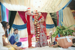 Jaimala ritual. indian wedding ceremony,indian bride,indian groom
