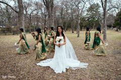 Sweet indian bride posing with bridesmaids indian bride fashion,indian bridal bouquet,indian bridesmaids’ fashion