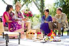 Indian bride and groom during wedding ceremony Indian bride and groom during wedding ceremony