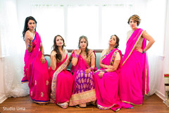 Indian bride with bridesmaids portrait indian bridesmaids,indian bridesmaids’ fashion,indian bride lengha