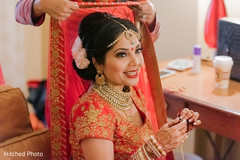 Maharani ready to wear her beautiful red dupatta. Maharani ready to wear her beautiful red dupatta.