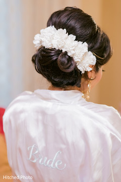 Indian bride "getting ready robe". Indian bride "getting ready robe".
