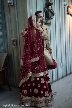 Indian bride and groom looking Indian bride and groom looking