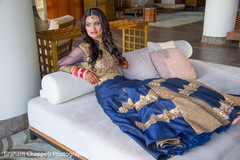 Gorgeous gold and blue lengha reception lengha,indian bride reception fashion