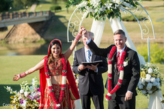 Indian Newlyweds. indian bride,indian groom,indian fusion wedding ceremony
