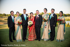 Indian wedding party. indian bride,indian groom,indian fusion wedding ceremony,bridesmaids,groomsmen