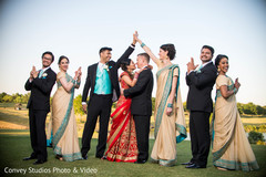 Hilarious Indian wedding party photography. indian bride,indian groom,indian fusion wedding ceremony,bridesmaids,groomsmen