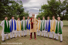 Indian groom posing with groomsmen Indian groom posing with groomsmen