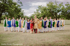 Indian bride and groom with bridesmaids and groomsmen Indian bride and groom with bridesmaids and groomsmen