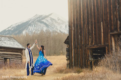 Snowy mountain Indian bride and groom photo shoot. Snowy mountain Indian bride and groom photo shoot.