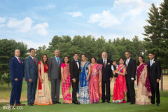 Indian wedding family portrait. Indian wedding family portrait.