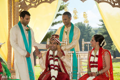 Dreamy Indian wedding ceremony. indian wedding ceremony,indian bride and groom,outdoor ceremony
