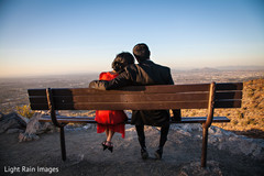 Indian bride and groom enjoying the view Indian bride and groom enjoying the view