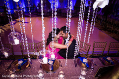 Indian bride and groom on their wedding reception indian wedding reception,indian bride reception fashion,indian groom suit,indian wedding reception decor