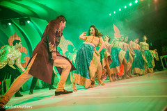 Indian group dancing at sangeet night Indian group dancing at sangeet night