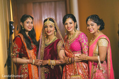 Lovely indian bride with bridesmaids indian bride fashion,bride bangles,bridal jewelry,indian bridal party