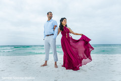 Dreamy beach Indian engagement photography. Dreamy beach Indian engagement photography.