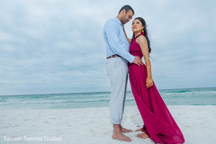 Glamorous beach engagement photo session. Glamorous beach engagement photo session.
