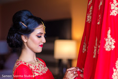 Indian beauty getting ready. getting ready,indian bride,indian bride hair and makeup,lengha