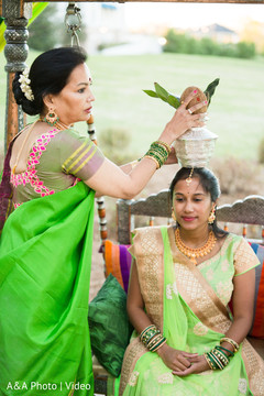 Indian bride pre wedding ritual. Indian bride pre wedding ritual.