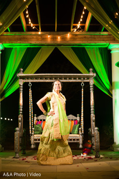 Glamorous Indian bride in green. Glamorous Indian bride in green.