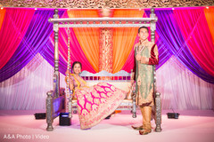 Indian couple sangeet style. sangeet,indian bride,india groom,pre-wedding fashion