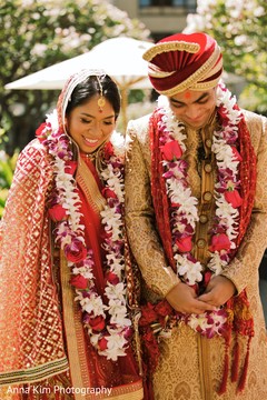 Indian bride and groom during their wedding ceremony Indian bride and groom during their wedding ceremony