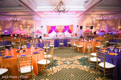Purple and orange sangeet decor. pre- wedding celebrations,sangeet decoration,sangeet