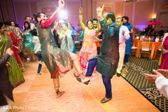 Vibrant sangeet night. sangeet,indian bride,indian groom,dj and entertainment