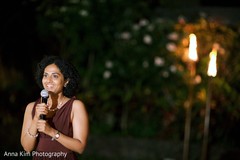 Indian wedding reception guest giving a speech Indian wedding reception guest giving a speech