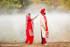 Sikh Indian couple beautiful first look capture. Sikh Indian couple beautiful first look capture.